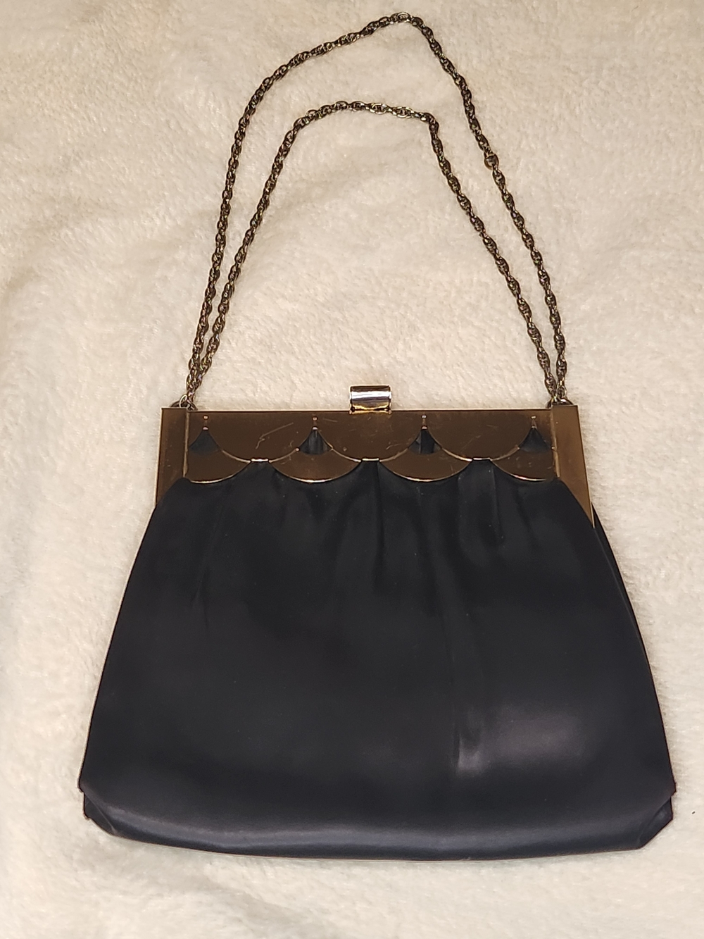 Vintage HL Harry Levine Black & Gold Evening Bag